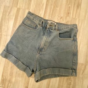 AMERICAN APPAREL High Waisted Jean Shorts